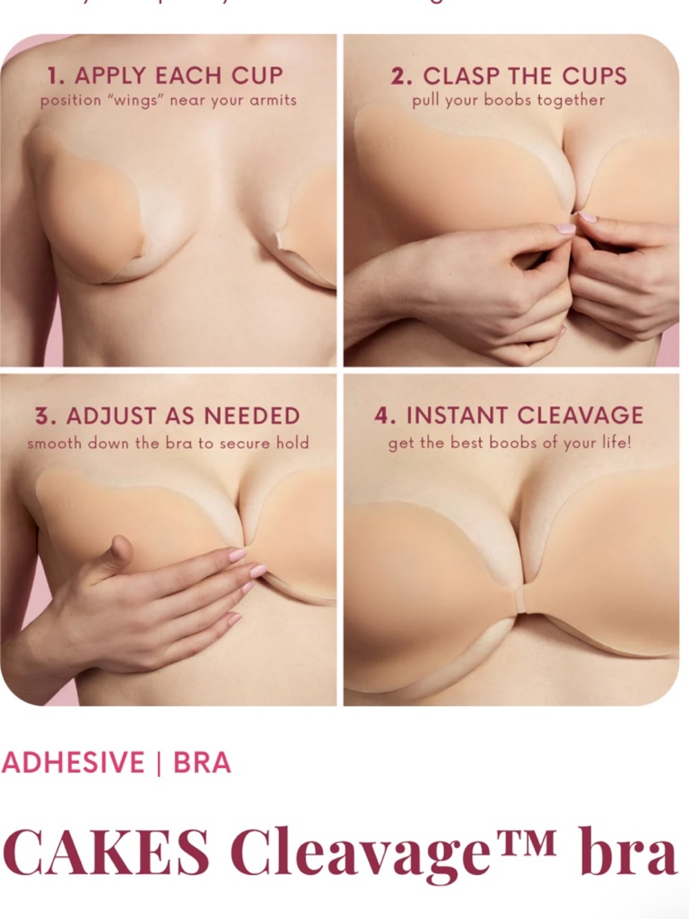 Cake Cleavage™ Adhesive Strapless Bra - Nude - Picture 6 of 6